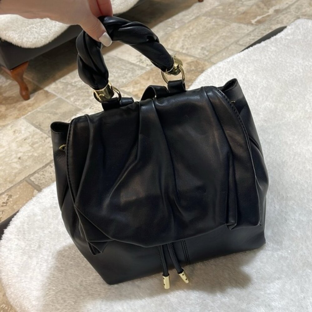 Topshop Ruched Flap Backpack - Picture 2 of 10